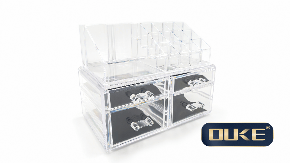 white acrylic boxes