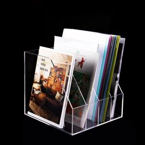 Arddangos Llyfr Bwrdd Gwaith Storio Clear Plastig Acrylig Stand Am Reading