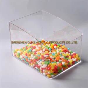Maint gwahanol Candy acrylig dryloyw blwch storio Candy achos
