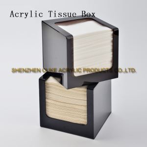 Ffatri blwch acrylig rhad persbecs personol blwch Cube acrylig blwch ar gyfer meinwe