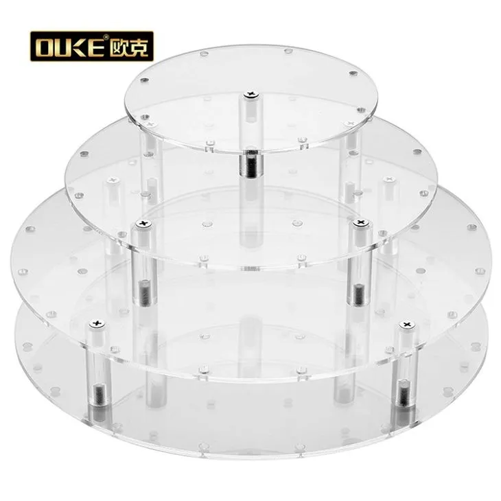 Acrylic Round 3 Tier Acrylic Cake Pop Stand